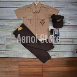 set pramuka PDK PANJANG cowo + TOPi kelas 1-6