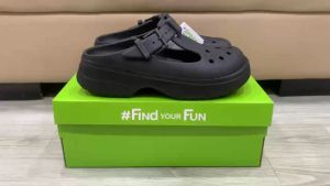 Giày vải lưới crocs literide slip on chuẩn xịn chống hôi chân nhựa tế bào êm mềm dẻo bền. Dép sục crocs Mary Jane cho nữ màu đen