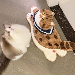 VIKAMA ผ้าห่มข้างเตียงลายการ์ตูนเด็กผู้หญิง พรมปูพื้นห้องนอนรูปทรงไม่ปกติ ซักด้วยเครื่องได้ พรมน่ารักสำหรับตกแต่งบ้าน