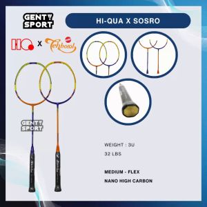 Hi-Qua x Teh Botol Sosro Raket Badminton Kolaborasi Spesial 3U Max 32 Lbs