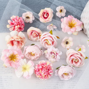 Handmade Wedding Decorative Silk Flower Material Kit Artificial Flowers DIY Headwear Flower Ring Material Valley Beauty Decoration