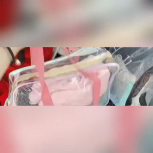 TWOL SHOP Stock no.089,1pcs Outdoor Organizer Pouch Beach Bag Waterproof Makeup Cosmetic Zipper Case Transparent Travel