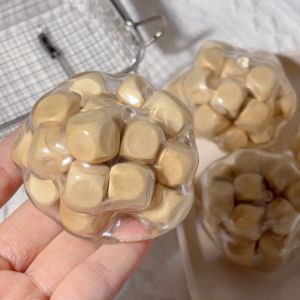 Handmade Wooden Noisy Ball Squishy Toys Creative Stress Relief Fidget Toy Squeeze Ball Decompression Toy for anti Anxiety