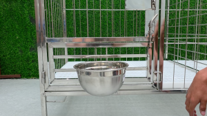 2x3x3 ft – Premium Single Frame Door + Rotating Food Door with 18cm Bowl | 304 Stainless-Steel Heavy-Duty Cage - Dog Cage - Pet Cage