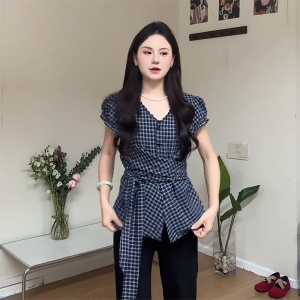 Áo sơ mi BINKAFENNY cho nữ làm bằng cotton ôm vừa vặn