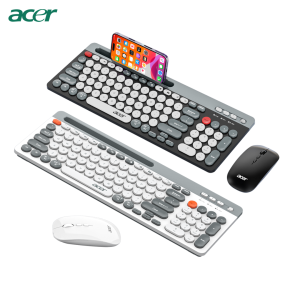 ชุดคีย์บอร์ดและเมาส์ไร้สาย Acer Dual Mode 2.4G + Bluetooth 5.0 สำหรับ บริษัท สำนักงานและความบันเทิง