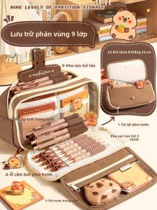 MONLEYTA | Hộp đựng bút chì dung tích lớn cho bé gái Hộp đựng đồ dùng học tập đa năng sáng tạo Hộp đựng bút chì nhiều lớp dễ thương cho học sinh tiểu học và trung học cơ sở