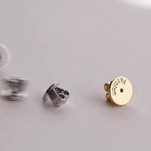 5Pairs 6/8mm Secure Spring Locking Earring Backs Replacements 18K White Gold Plated for DIY Heavy Dangle Earring Posts Jewelry