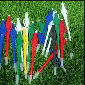 Chicmine 20Pcs Plastic Golf Scoring Pens Wear Resistant Bright Color Lightweight Portable Golf Pencils Score Pens Accessory