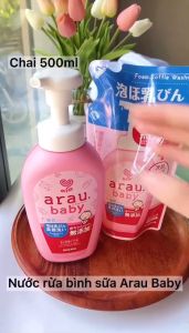 [SX Nhật Bản] Nước Rửa Bình Sữa Arau Baby chai 500ml/ túi 450ml Cho Bé