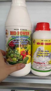Bộ đôi trừ bệnh cây trồng nhanh lành vết bệnh - BIO POWER + VÔI SỮA CALCITOP - thán thư xì mủ rỉ sắt sương mai... Phân bón vi sinh cao cấp