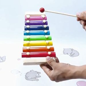 Bunda Choice-M328: Mainan Edukasi Kolintang Kayu & Xylaphone Rainbow