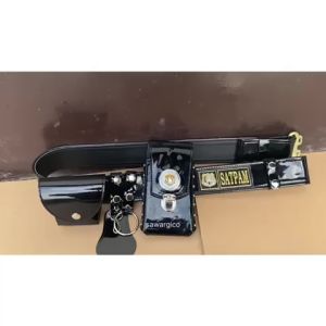 Kopel Sabuk Satpam Kulit Kilap Fullset Kepala KL