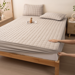 100% Waterproof Mattress Cover Quilted Cotton Mattress Topper Fitted Bed Sheet Mattress Protector