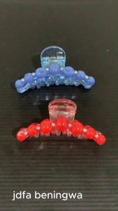 STIPA Jepit Salon Mutiara Warna Bening Soft Jedai Jepitan Pearl Hair Claw Mote Mata Wanita Anak JDFA LZ