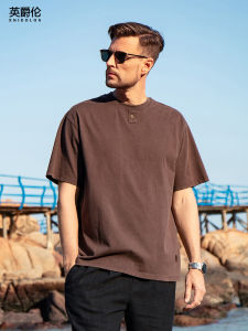 Áo Thun Cotton Pha Lê Mùa Hè Enjeolon Cổ Tròn Tay Ngắn Dáng Rộng Thường Ngày Thoáng Khí Thoải Mái Phong Cách Đường Phố