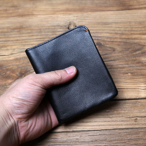 High Quality Cowhide Wallet Ultra Thin Soft Real Leather Mens Credit Card Holder Purse Luxury Black Brown Stylish Simple Wallets for Men