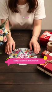 CIFbuy | CIFBUY 2D Flat Hamsa Hand Wind Spinner Nhôm Nghệ Thuật Treo Tường Móc Xoay Chống Thấm Nước Bền Ngoài Trời Sân Vườn Trang Trí Treo Tác Phẩm Nghệ Thuật