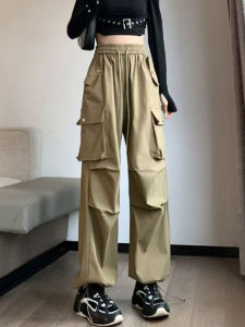 High Waist Wide Leg Workwear Pants Womens Spring Autumn 2025 New Style Climbing Quick Dry Casual Trousers Korean Style