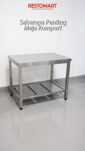Meja Makan Stainless / Meja Kantin / Meja Serbaguna / Table Sb 9-60 UMKM RESTOMART Stainless Steel (1418001)(F11)
