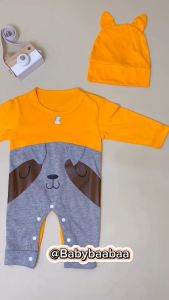 Sleepsuit Plus TOPI / Set Jumper bayi plus topi / Jumper panjang gratis topi