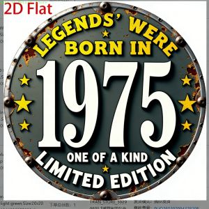 Legends Born In 1975 One Of A Kind Limited Edition Retro Round Metal Sign