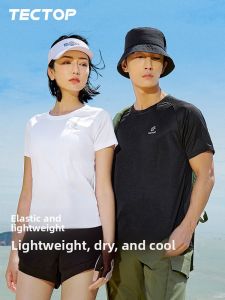 Quick Dry Outdoor T-Shirt Men Women Casual Sport Short Sleeve Breathable Hiking Running Lightweight round Neck Tee