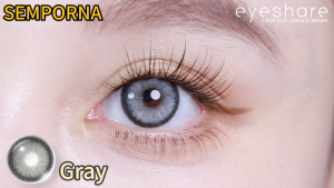 1 pair EyeShare lenses softlens SEMPORNA seri soflen terlaris gray brown warna lensa kontak for mata  Dapat digunakan untuk cosplay Halloween diameter 14.2MM Replace Every Year