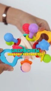 IQAngel Gripnchew Sensory Teether Toy / Mainan Gigitan Bayi/ Mainan kerincingan