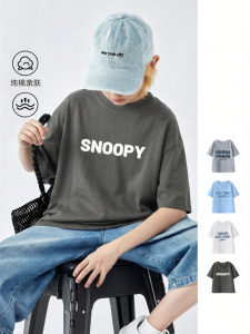 Snoopy | Áo Thun Mới Bằng Cotton Cho Mùa Hè