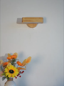 Japanese Wooden Wall Light Indoor Retro Rotatable Wall Lamp Minimalist Living Room Background Decoration Wall Lights Bedroom Bedside Wall Lamp