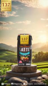 137 ดีกรี นมอัลมอนด์สูตรกาแฟลาเต้ 180 ml x 3 กรีน (Almond Milk Coffee Latte 137 Degrees)