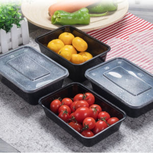 10Pcs Thickened Disposable Food Boxes Packing Meal Box Rectangular Microwavable Food Storage Container Takeaway Tableware