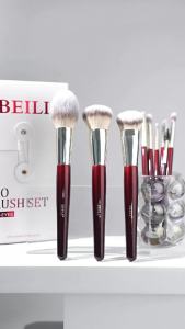 BEILI Makeup Brushes 9Pcs Professional Makeup Brush Set Premium Synthetic Brushes for Foundation Powder Blush Eyeshadow Soft