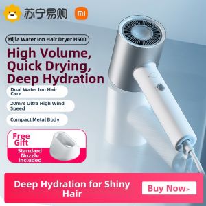 Xiaomi | Xiaomi Mijia Water Ion Hair Dryer H500 Home Use Fast Drying Hair Care Negative Ion Hair Dryer Smooth Airflow 220V 1800W Power