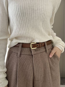 สีดำ หนัง เข็มขัด ผู้หญิง ฤดูร้อน หลากหลาย เอว เข็มขัดปรับ ดีไซน์ Sensation Match กางเกงยีนส์ เวอร์ชั่นเกาหลี Ins Style เรียบง่าย