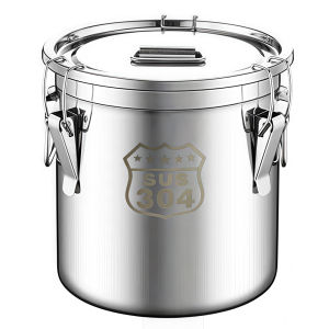 Premium Stainless Steel Food Storage Canister 6/12/21/33L with Airtight Seal Lid for Kitchen Organization