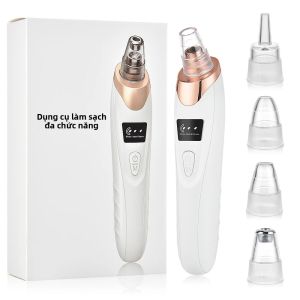 Máy Hút Mụn Đầu Đen Hút Chân Không Làm Sạch Da Mặt Bằng Kim Cương Dụng Cụ Làm Sạch Lỗ Chân Lông Vùng Chữ T Mũi Loại Bỏ Mụn Trứng Cá & Mụn Cám Sạc USB