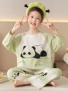 SHAPRA | Cute Panda Girls Pajama Set  Long Sleeve