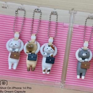 Commute Siamese Cat Toy Hanging Ornament for School Bag Traveling Cat Model Toy Commuter Animal Shape PVC Material