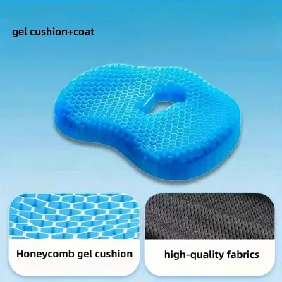 1 Pcs Thickened Hollow Gel Seat Cushion Cooling Honeycomb Chair Pad Hip Waist Support For Office Sofa Car Auto Seat Wheelchair
