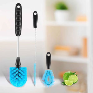 Water Bottle Brush Set Long Handle 3-in-1 Cleaning for Narrow Neck Bottles Large Sport Bottles Baby Bottles Coffee Mugs Tumblers