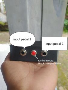 modul des langsung mixer 2 input 4 mode 5 suara + 1 pedal