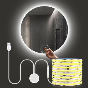 Đèn LED COB USB Có Cảm Biến Rung Chạm Hai Lần Độ Sáng Cao 320 Đèn LED/m Dùng Làm Đèn Nền Cho Bàn Trang Điểm Gương Trang Điểm