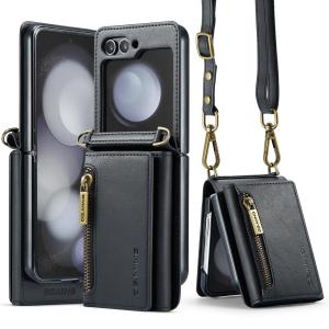 ZHUOLESHI | Crossbody Zippered Foldable Wallet Case for Samsung Flip Series