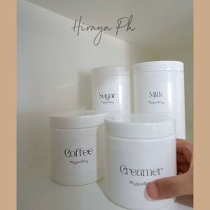 Hiraya Ph 500ml 1000ml Plastic Pantry Canister Container Kitchen Jar Garapon for Coffee Sugar With Scooper and Label
