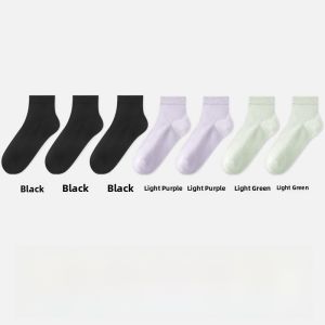 Miiow | Womens Mid-Calf Breathable Antibacterial Anti-Odor Silk Socks No-Show Sport Pure Color Seamless Summer New Arrival MiiOW