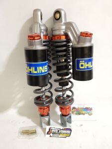Shockbreaker Shock Double Tabung Atas Copy O-hlins 320mm 340mm Bebek Matic Pnp Rx King/ Nmax/ Aerox/ Pcx150/ Supra/ Revo/ Tiger/ Megapro/ Gl Pro/ Cb100/ Karisma Dll