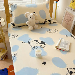 Pure Cotton Bed Canopy for Dormitory Single Student Thin Mattress Cover 90x190 Bed Sheet Quilt Cover Skin-friendly Plant Floral Pattern