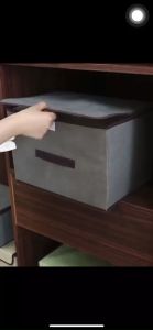 Hộp vải đựng đồ đa năng G01 bộ 2 cái gấp gọn có khung trang trí nhà cửa đựng quần áo đồ lót ga giường có nắp đậy gấp gọn vải bố mịn sang trọng